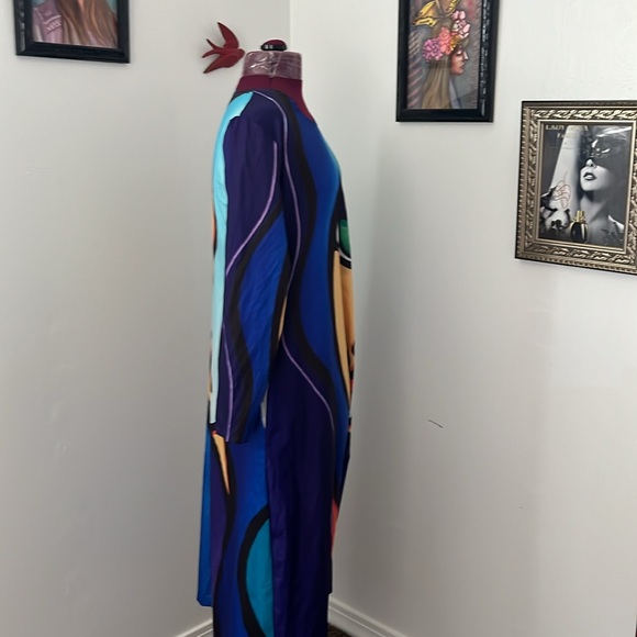 Face artsy, long sale colorful unique dress - Picture 10 of 11